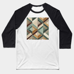 Geometric pattern in retro colors Baseball T-Shirt